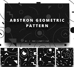 极品PS图案－几何图形(含AI/PDF/PNG格式)：Abstron - Geometric Pattern
